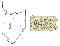 Location of Apollo in Armstrong County, Pennsylvania