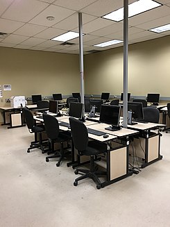 Computer lab at the Arthur Kroeger College of Public Affairs, 2018 Arthur Kroeger College Lab Carleton.jpg