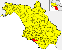 Lokasi Ascea di Provinsi Salerno