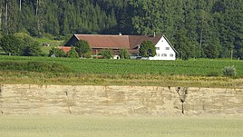 Koppenloh with gravel pit from the southeast