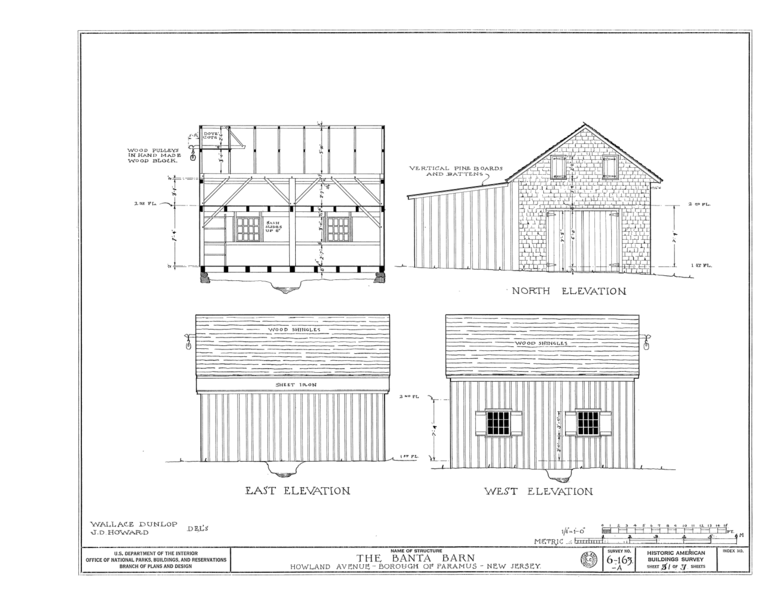 File:Banta Barn, Howland Avenue, Paramus, Bergen County, NJ HABS NJ,2-PARA,3A- (sheet 1 of 3).png