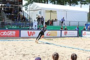 Deutsch: Beachhandball Europameisterschaften 2019 (Beach handball Euro); Tag 3: 4. Juli 2019 – Frauen, Hauptrunde Gruppe II, Deutschland-Spanien 1:2 (18:24, 24:14, 8:9) English: Beach handball Euro; Day 3: 4 July 2019 – Women Main Round Group II – Germany-Spain 1:2 (18:24, 24:14, 8:9)