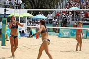 Deutsch: Beachvolleyball bei den Olympischen Jugendspielen 2018; Tag 11, 17. Oktober 2018; Mädchen, Finale – Italien (Claudia Scampoli & Nicol Bertozzi)- Russland (Maria Woronina & Maria Botscharow) 0:2 (19–21/19–21) English: Beach volleyball at the 2018 Summer Youth Olympics at 17 October 2018 – Girls Final – Italy (Claudia Scampoli & Nicol Bertozzi) - Russia (Maria Voronina & Maria Bocharova) 0:2 (19–21/19–21)