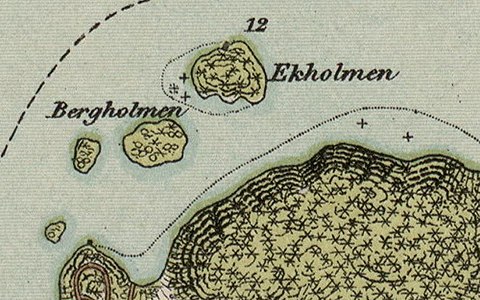 Topografiska corpsens karta från 1860-tal.