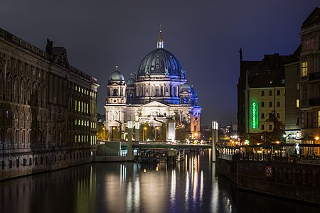 Berlin Cathedral at night