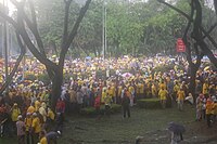 Rallying crowd in front of the Istana Negara during 2007 Bersih rally on 10 November. BersihRallyHafiz.jpg