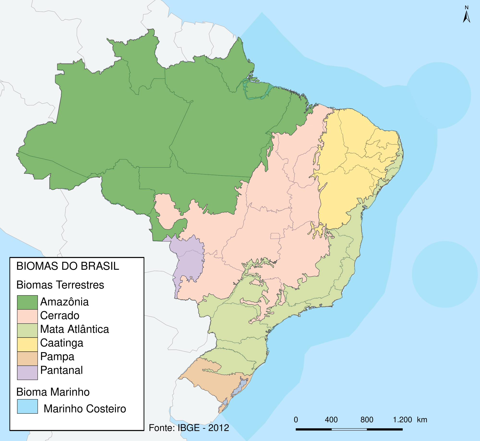 Image result for mapa fitogeografico do brasil