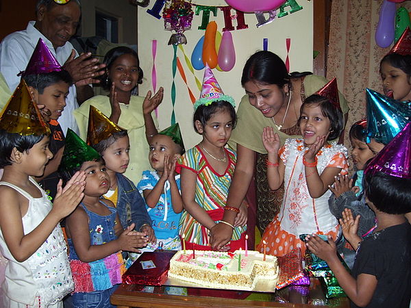 Children at a birthday party