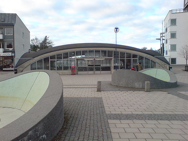 The characteristic subway station of Blackeberg, which features in the film