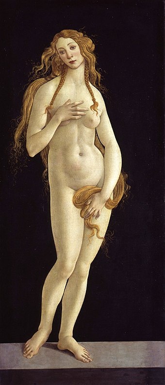 Berlin Venus, workshop of Botticelli. Gemäldegalerie, Berlin.