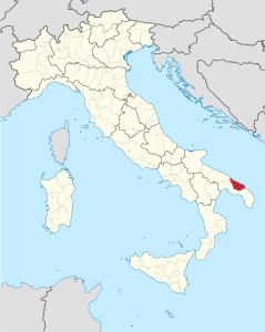 Province de Brindisi - Localisation