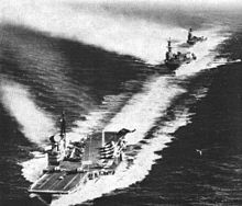 Victorious leads Ark Royal and Hermes in 1961