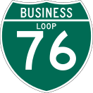 Business Loop 76 route marker