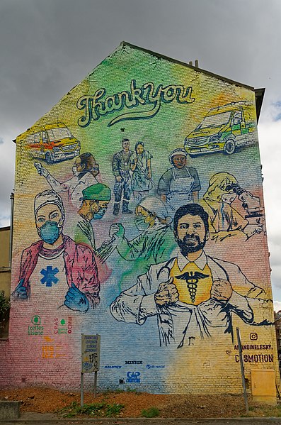 File:COVID-19 mural Etterbeek-Ixelles hospital.jpg