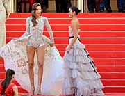 With Bruna Marquezine at the 2018 Cannes Film Festival (May 2018)
