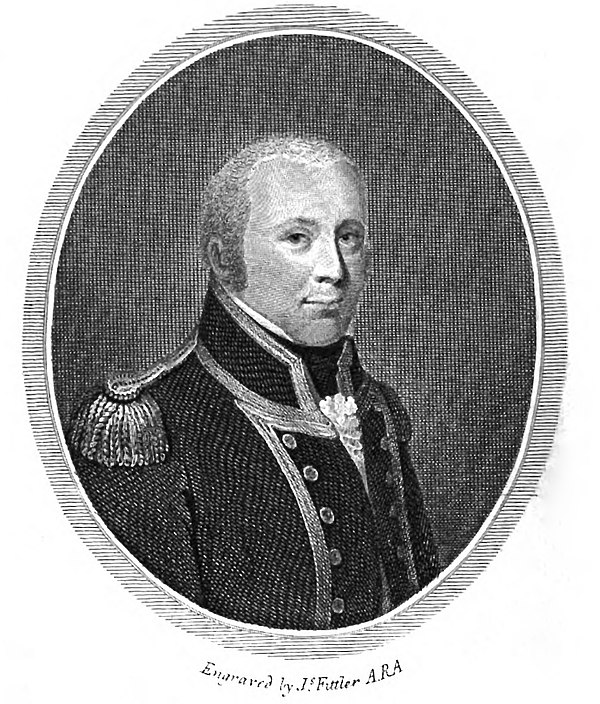 Engraving of Cooke, by James Fittler, for Cooke's memoir in the Naval Chronicle in 1807