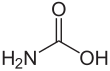 Structuurformule van carbaminezuur