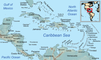 Karta Karipskog mora i otoka