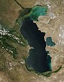 Caspian sea viewed from space