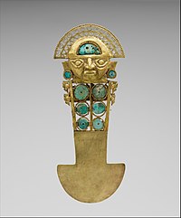 Sican Culture Ceremonial Knife (Tumi) from the Metropolitan Museum of Art, New York City Ceremonial Knife (Tumi) MET DP215693.jpg