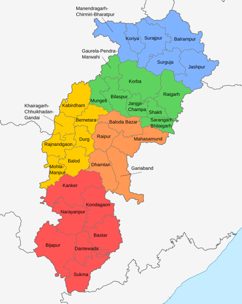File:Chhattisgarh districts map.svg