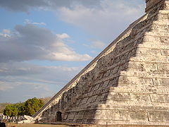 Shadows cast on Kukulcán during Equinox at Chichen Itza