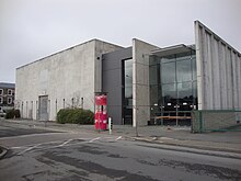 The rear entrance of the Christchurch Convention Centre in Peterborough Street Christchurch Convention Centre 14.jpg