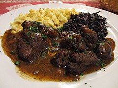 Civet de sanglier et spätzles