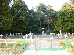 Polnischer Kriegsfriedhof aus dem Zweiten Weltkrieg in Guźnia