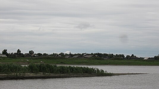 Confluence de l'Ichim avec l'Irtych, en Russie.