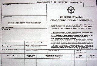 <span class="mw-page-title-main">Bill of lading</span> Document issued by a carrier (or their agent) to acknowledge receipt of cargo for shipment