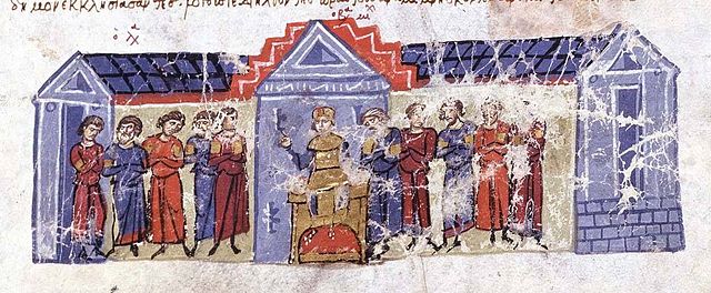 Coronation of the young Michael III