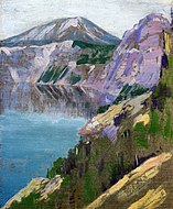 油絵"Crater Lake"(1919)