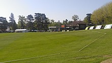 Pavilion and clubhouse at Cricket Field Lane Cricket Field Lane pavilion and clubhouse.jpg