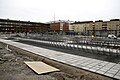 Cycle park under construction at Uppsala central station 090416.jpg