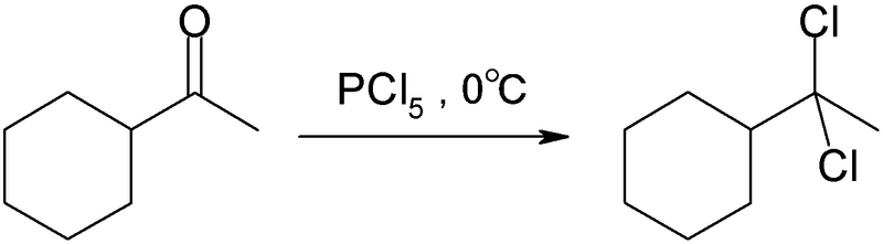 File:Cyclohexyl methyl ketone to gem-dichloride.PNG