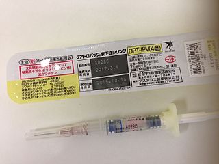 <span class="mw-page-title-main">DTaP-IPV vaccine</span> Vaccine against diphtheria, tetanus, whooping cough and polio