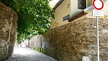 Die Klostergasse, Nähe Heiligengeist-Platz, wo das Atelier war