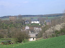 Village Dill in the Hunsrück landscape, Germany