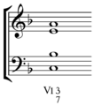 Dominant thirteenth: four-voice version. "This disposition is typical."※ Playⓘ