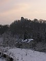 Ruin of the former keep as seen from north in winter