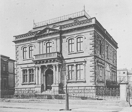 Dresden Haus Goethestraße 13. Aufnahme um 1875 (zerstört)