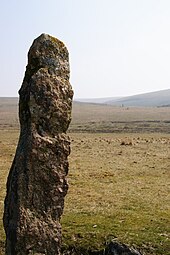 Menhir at Drizzlecombe Drizzlecombe stones 6.JPG