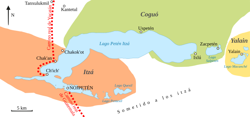 File:El lago Petén Itzá en el tiempo de la conquista 1697.svg