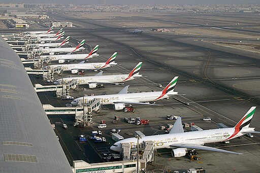 Emirates Boeing 777 fleet at Dubai International Airport Wedelstaedt