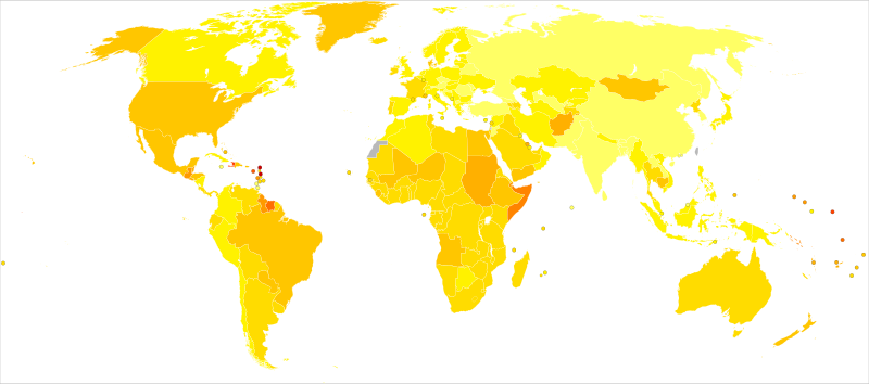 File:Endocrine disorders world map - DALY - WHO2002.svg