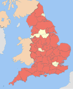 English non-metropolitan counties 2009