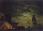 Vignette pour Entrée du port de Palerme au clair de lune