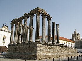 Templo romano de Évora dedicado a la diosa Diana, de orden corintio.