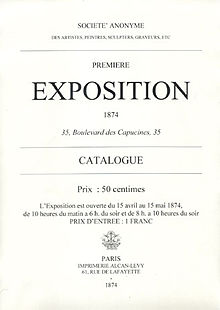 Catalogue for the 1874 Impressionist Exhibition Exposition1874affiche.jpg